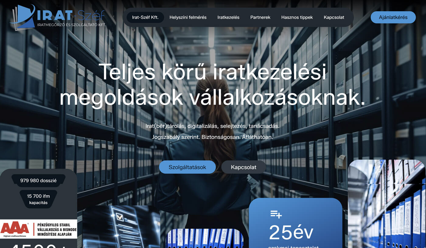 Megújult az IRAT-SZÉF Kft. honlapja